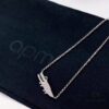 692fe82699f2d84055c8c721 APM Monaco Silver Crystal-Encrusted Crocodile Necklace for Women, Minimalist Autumn-Winter Collarbone Chain
