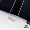 692fe82799f2d84055c8c724 APM Monaco Silver Crystal-Encrusted Crocodile Necklace for Women, Minimalist Autumn-Winter Collarbone Chain