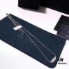692fe82899f2d84055c8c725 APM Monaco Silver Crystal-Encrusted Crocodile Necklace for Women, Minimalist Autumn-Winter Collarbone Chain