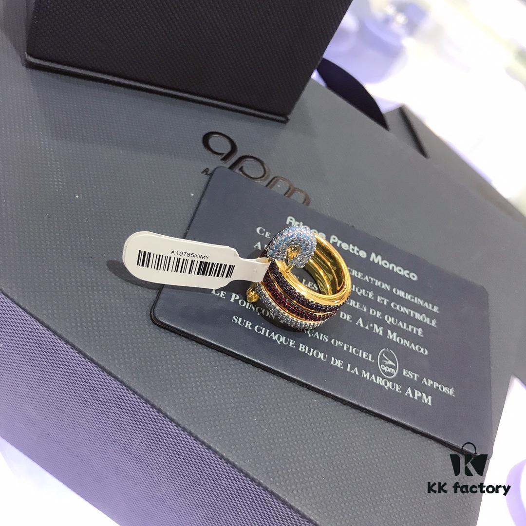 A Jia Safety Pin Ring, INS Multicolor Contrast, Unique Fashionable Design, Stylish European and American Style, Versatile Colorful Safety Pin Inspired Finger Ring