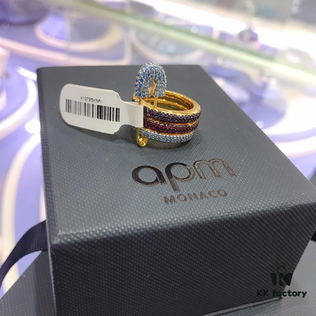 A Jia Safety Pin Ring, INS Multicolor Contrast, Unique Fashionable Design, Stylish European and American Style, Versatile Colorful Safety Pin Inspired Finger Ring