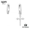 692fe83999f2d84055c8c747 MONACO CROSS Asymmetric Earrings, Minimalist Cross Design
