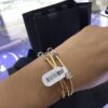 A Family Tangyun Circle Bracelet for Women, Fashionable and Unique Geometric Crossed Line Bangle Inspired by Dilraba