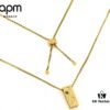 692fe85299f2d84055c8c77b A Brand Monaco New Arrival Exotic Snake Necklace for Women, Fashion Colorful Gold Collar Chain Pendant with Square Plate Design