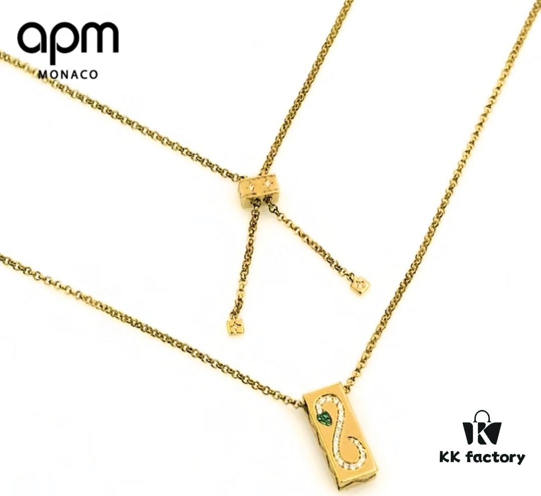 692fe85299f2d84055c8c77b A Brand Monaco New Arrival Exotic Snake Necklace for Women, Fashion Colorful Gold Collar Chain Pendant with Square Plate Design