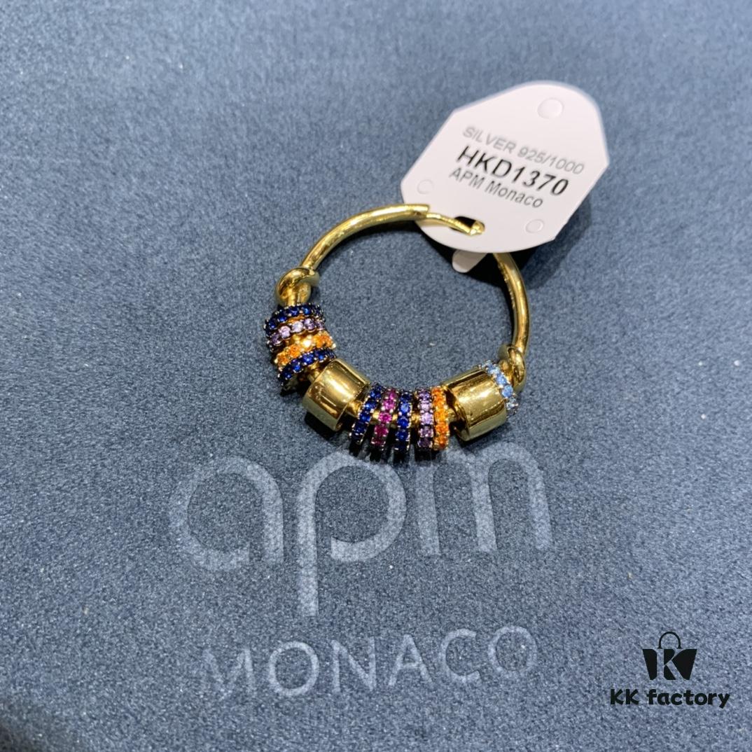 A Brand Monaco Single Romantic Colorful Multi-Layer Earrings, Stylish Designed Jewelry Gift for Girlfriend