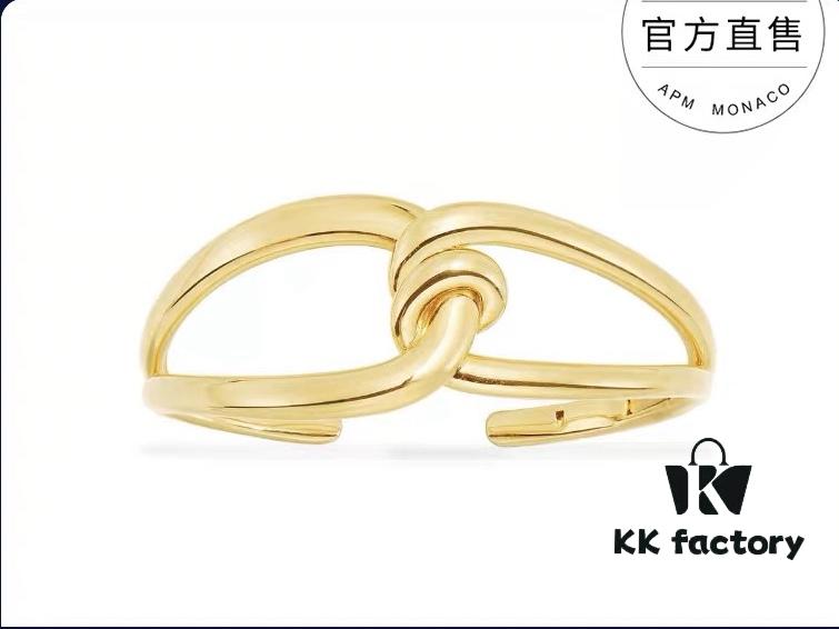 692fe89799f2d84055c8c7cd A Family Monaco New Arrival Twisted Knot Open Bangle Bracelet for Women, Gold-Tone Geometric Jewelry in European and American Style, Perfect Gift for Girlfriend