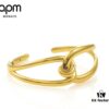 692fe89999f2d84055c8c7d1 A Family Monaco New Arrival Twisted Knot Open Bangle Bracelet for Women, Gold-Tone Geometric Jewelry in European and American Style, Perfect Gift for Girlfriend