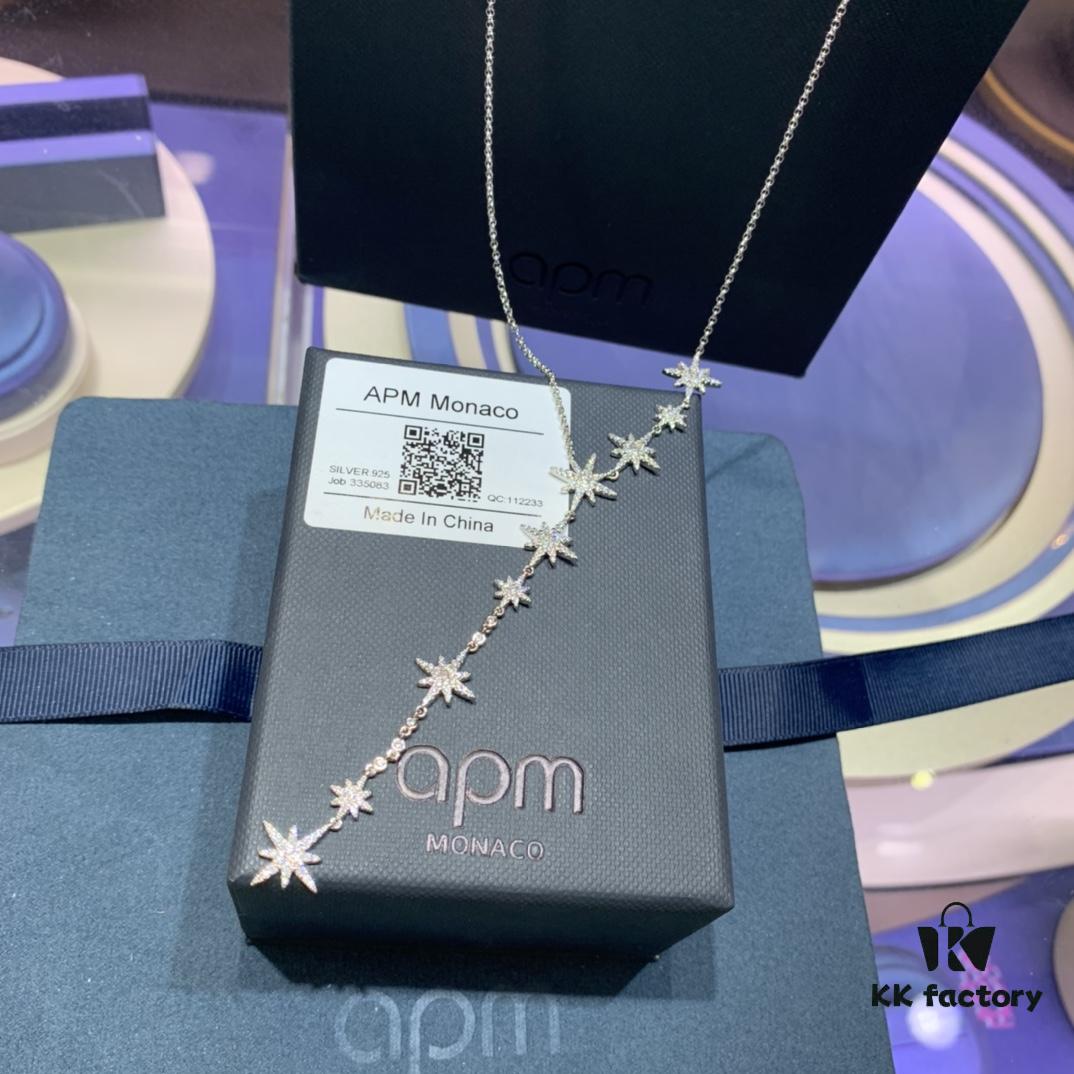New Arrival A Monaco Multi-Meteor Pendant Necklace for Women, Elegant and Luxurious Fashion Collarbone Chain