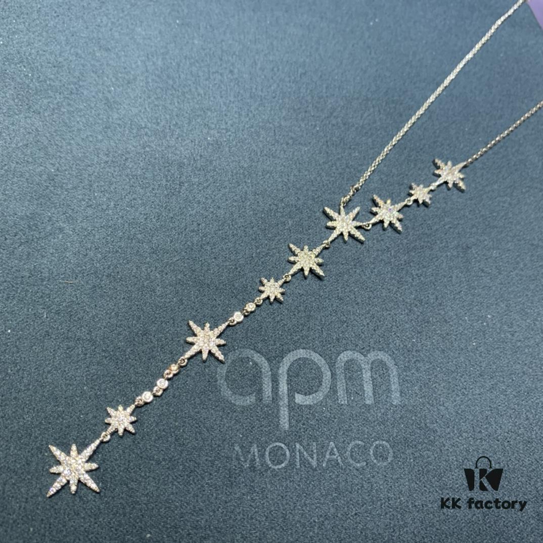 New Arrival A Monaco Multi-Meteor Pendant Necklace for Women, Elegant and Luxurious Fashion Collarbone Chain