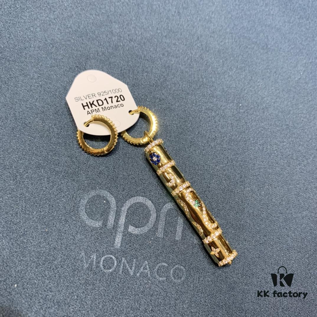A Family Monaco New Arrival Lucky Serpent Earrings with Exotic Charm, Lightweight Luxury Vintage Elegant Drop Earrings