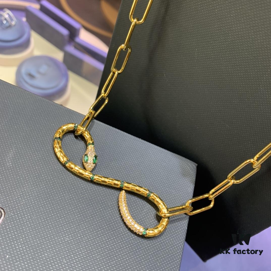 692fe8b799f2d84055c8c807 New Arrival 💕 A Monaco Exotic Snake Short Collar Necklace for Women, Gold-Tone Serpent Ring Choker