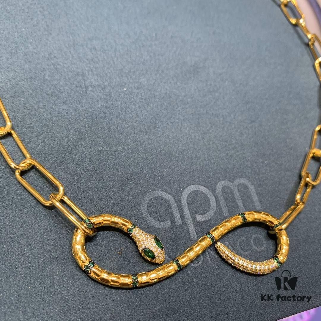 692fe8b799f2d84055c8c808 New Arrival 💕 A Monaco Exotic Snake Short Collar Necklace for Women, Gold-Tone Serpent Ring Choker