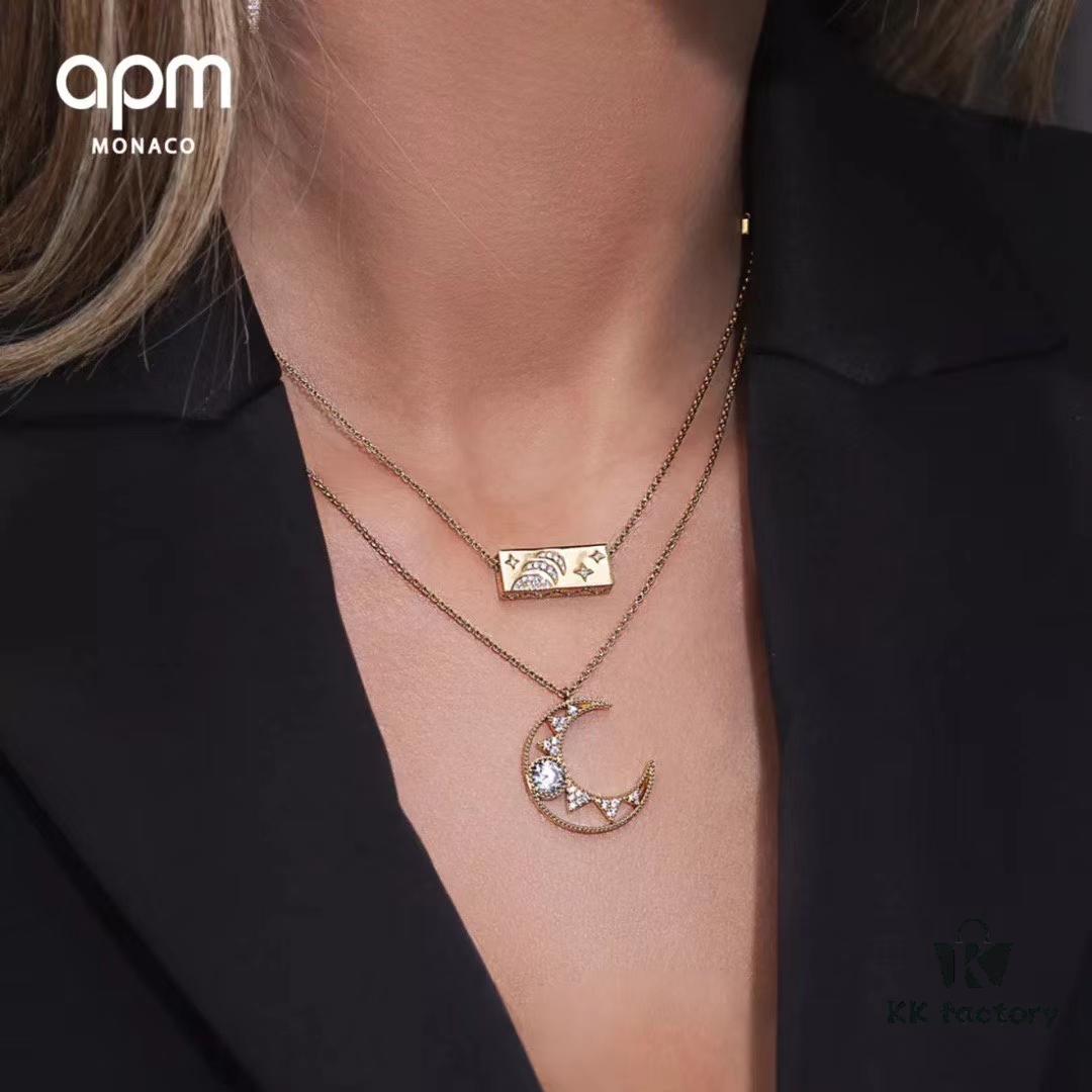 692fe8cb99f2d84055c8c82c APM Dreamy Crescent Moon Choker Necklace, Hollow-Out Crescent Design, Elegant and Romantic
