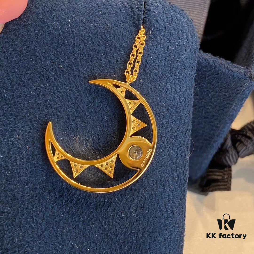 692fe8cf99f2d84055c8c831 APM Dreamy Crescent Moon Choker Necklace, Hollow-Out Crescent Design, Elegant and Romantic