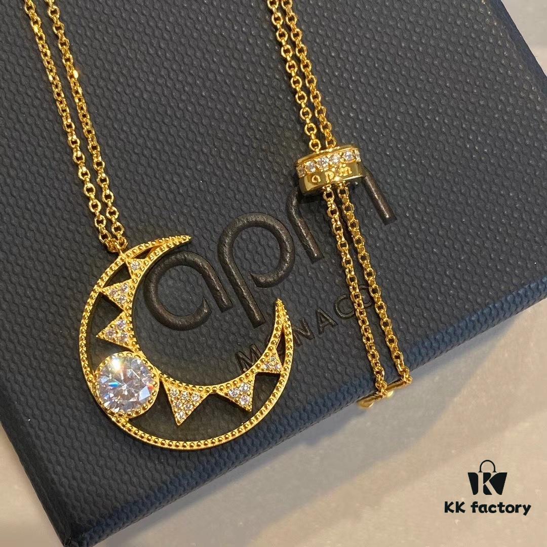 692fe8d099f2d84055c8c832 APM Dreamy Crescent Moon Choker Necklace, Hollow-Out Crescent Design, Elegant and Romantic