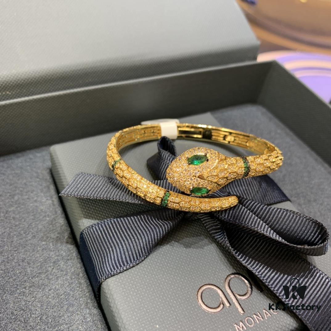 692fe8d899f2d84055c8c83f A Family Monaco New Arrival Guardian Spirit Snake Open Silver Bracelet for Women, Unique Design Personalized Snake-Shaped Hand Jewelry