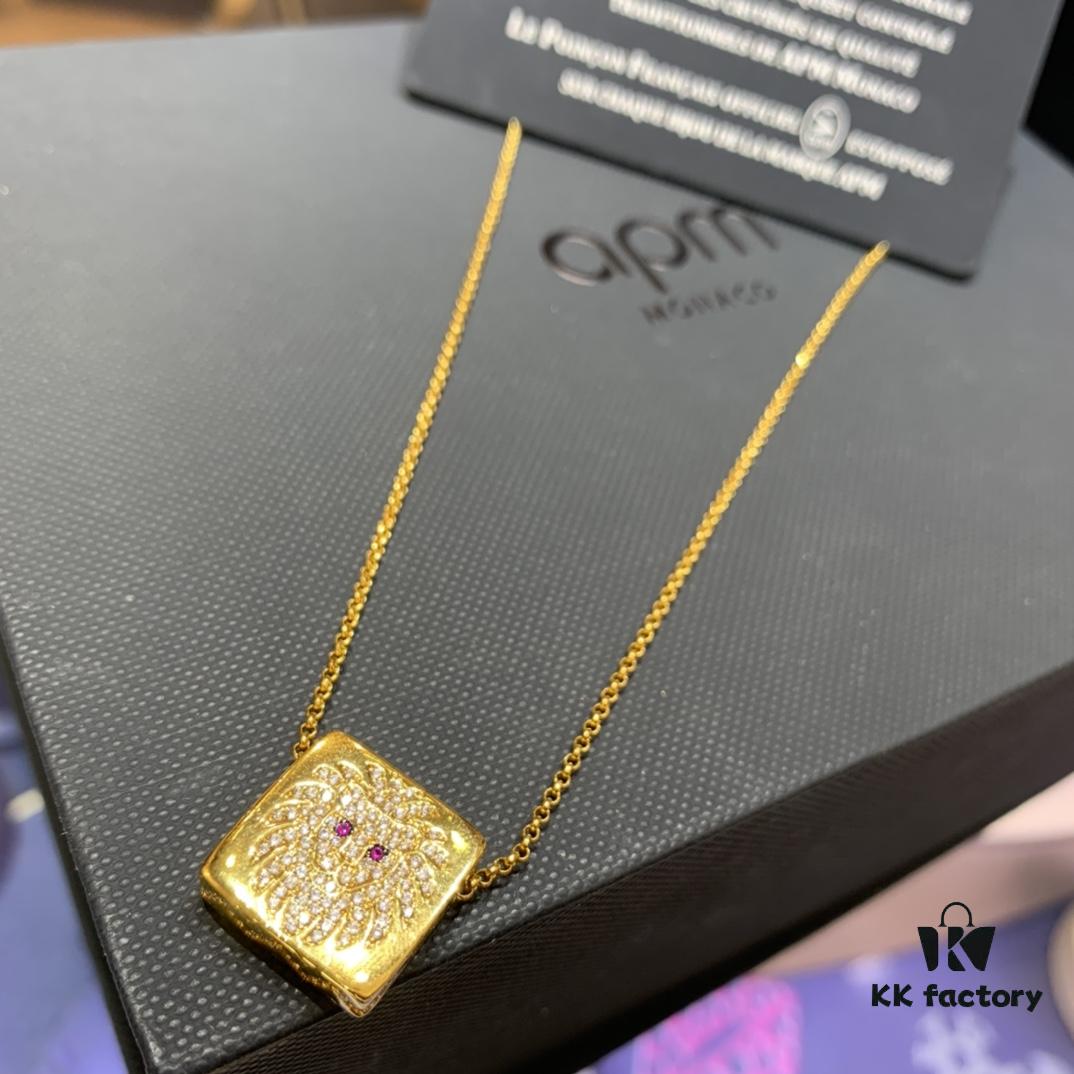 692fe8df99f2d84055c8c848 A Family Monaco New Arrival Square Guardian Leo Necklace for Women, Minimalist Boutique Little Lion Collarbone Chain