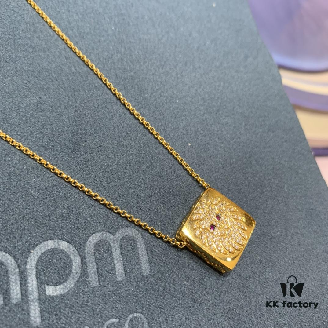 692fe8e099f2d84055c8c849 A Family Monaco New Arrival Square Guardian Leo Necklace for Women, Minimalist Boutique Little Lion Collarbone Chain