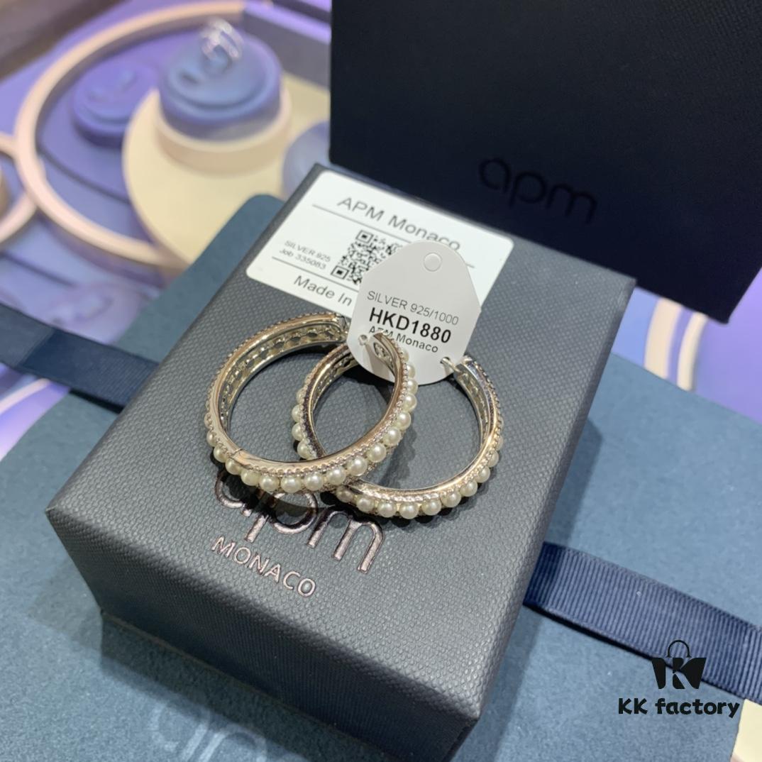 692fe8e299f2d84055c8c84c A Brand Monaco New Arrival Freshwater Pearl Hoop Earrings for Women, Elegant and Trendy European-American Style Influencer Earrings