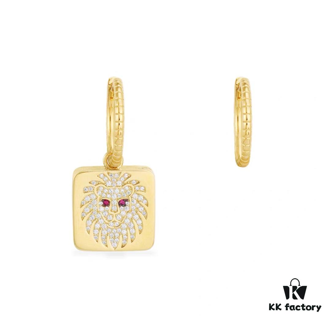 692fe90499f2d84055c8c87a April New Arrival A Monaco Shiny Leo Ear Studs - Asymmetric Stylish Spring Earrings