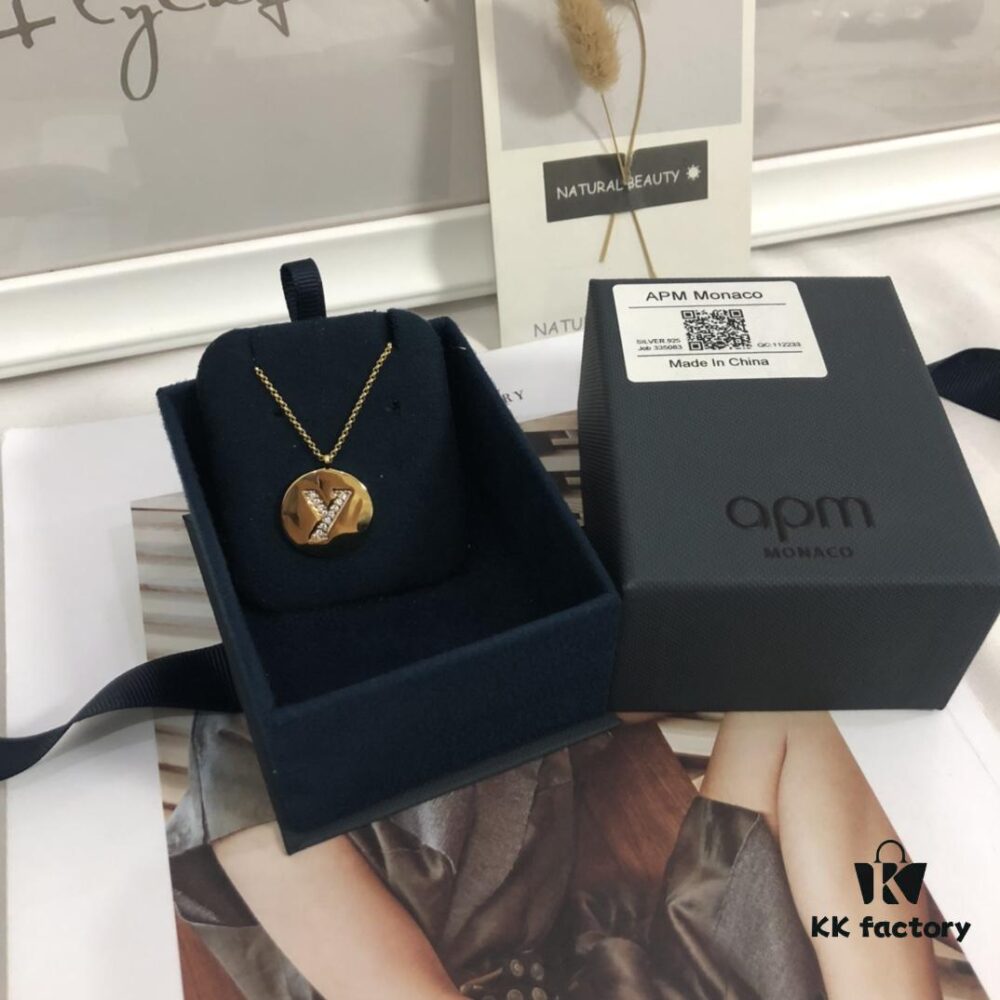 692fe90599f2d84055c8c87e Custom Engraved Necklace 💗 APM Monaco Letter Necklace with Personalization