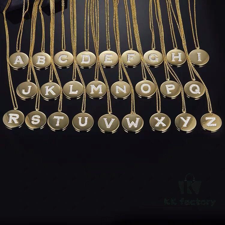 692fe90b99f2d84055c8c88b Original New Release 💗 My Name Your Surname 💗 APM Monaco High-Quality European and American Style 26-Letter Necklace for Women, Round Pendant Sweater Chain, Versatile and Unique Design