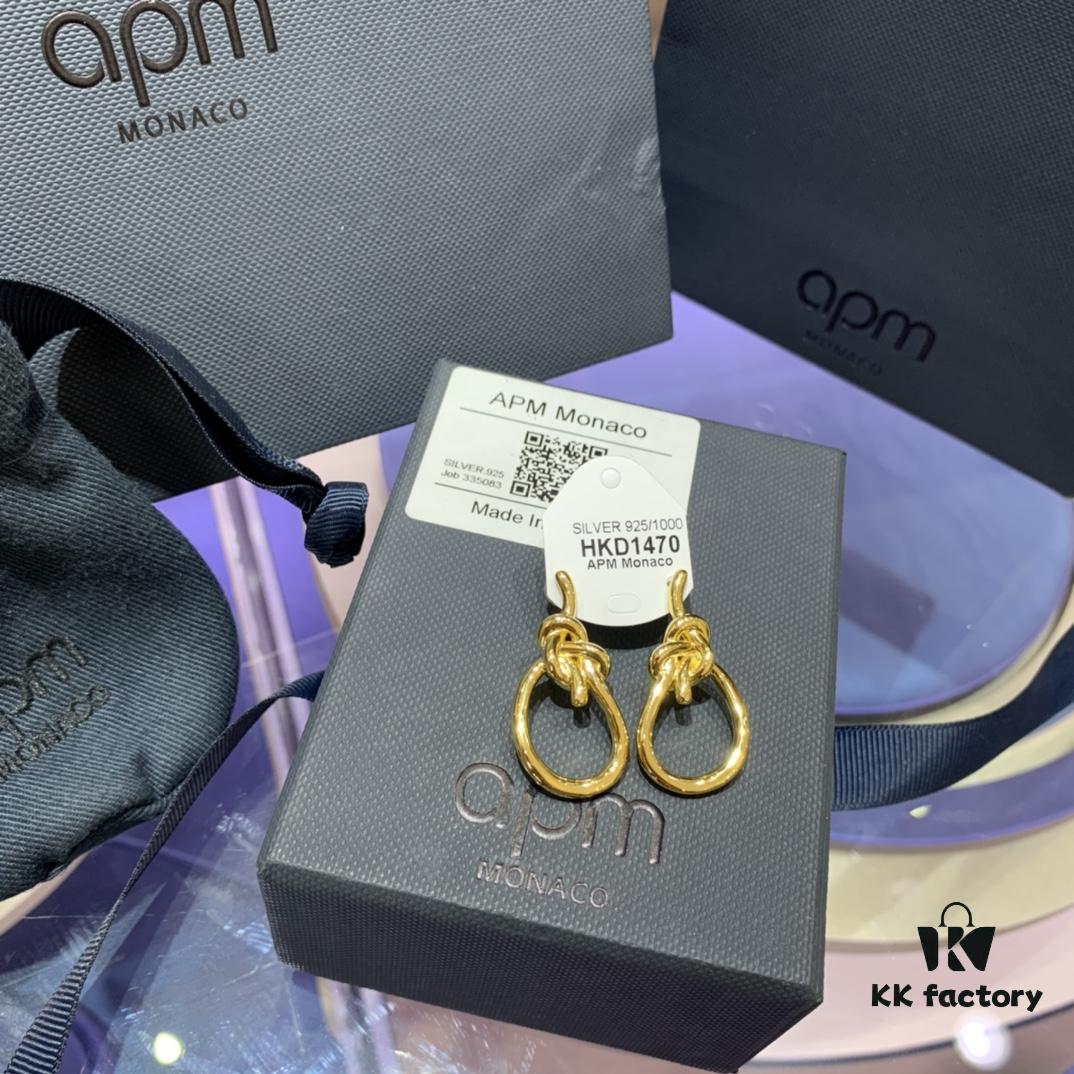 692fe90e99f2d84055c8c892 A-Monaco New Arrival Tangled Knot Earrings for Women, Stylish Gold Geometric Studs, Fashionable European and American Ins Style Ear Accessories