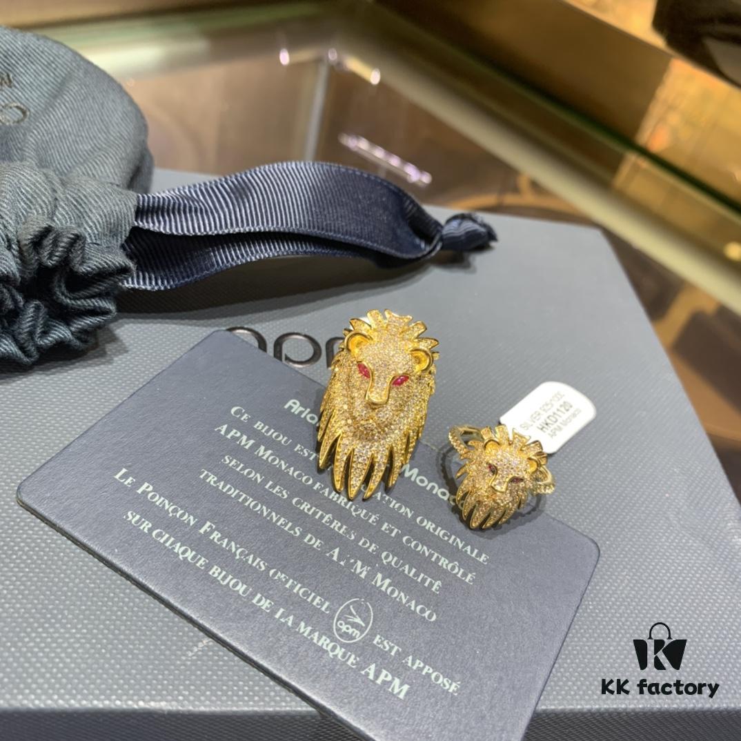 692fe92599f2d84055c8c8c6 A's Monaco Golden Lion Ring for Women - Exotic Design, Minimalist Small Lion Decorative Index Finger Ring