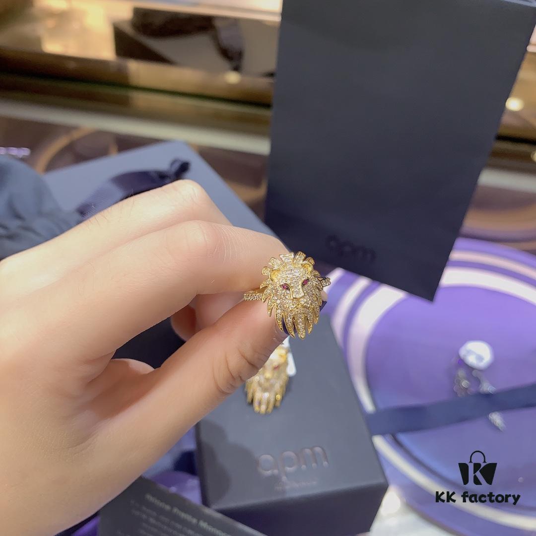 692fe92699f2d84055c8c8c9 A's Monaco Golden Lion Ring for Women - Exotic Design, Minimalist Small Lion Decorative Index Finger Ring