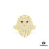 692fe92699f2d84055c8c8ca A's Monaco Golden Lion Ring for Women - Exotic Design, Minimalist Small Lion Decorative Index Finger Ring