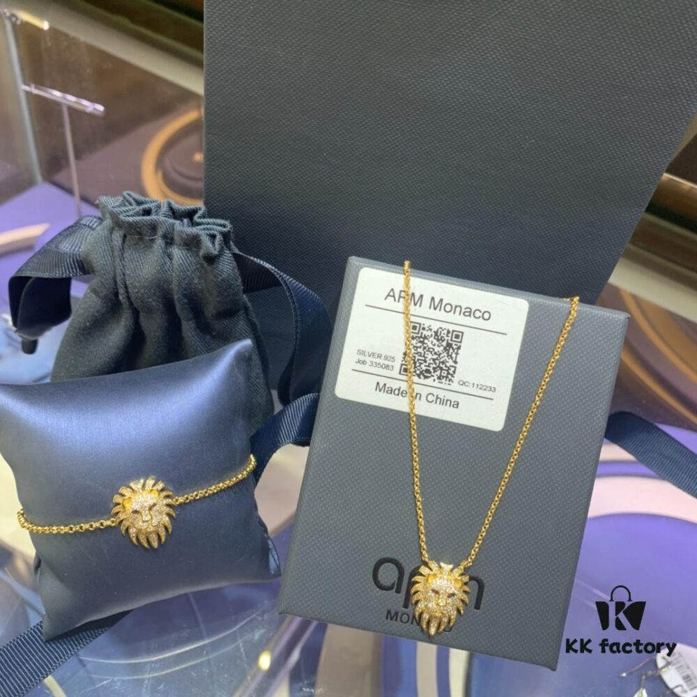 New Arrival A Monaco Constellation Leo Necklace and Bracelet for Women, Unique Fairy-like Leo Head Jewelry