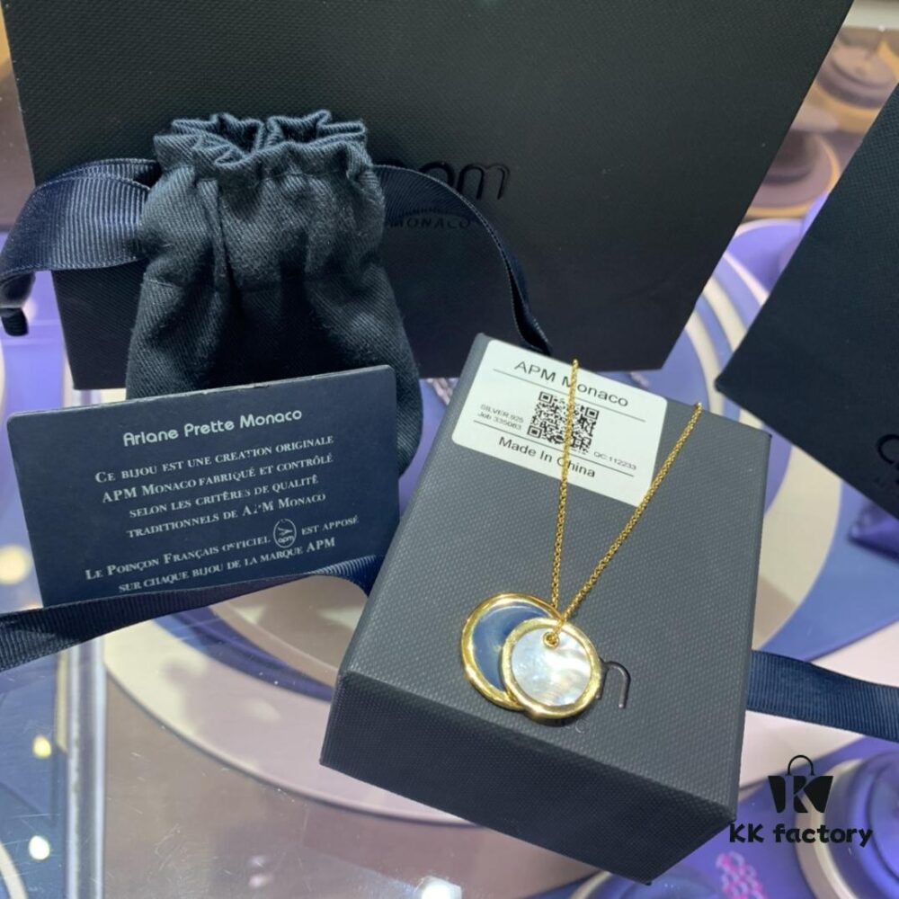 692fe92d99f2d84055c8c8da A Family Monaco Celebrity-Style Enamel Mother-of-Pearl Necklace for Women, Fully Set with Crystal Diamonds, Adjustable Personalized Versatile Chain, Sweater Chain