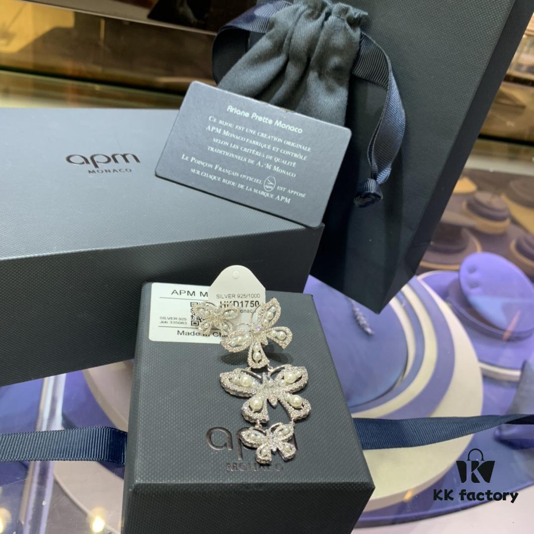 A Family Monaco Asymmetrical Bow Pearl Earrings, Extremely Flattering, Elegant and Slimming