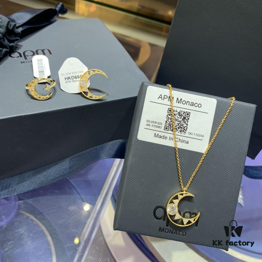 692fe93499f2d84055c8c8e8 New Arrival A Monaco Dreamy Crescent Moon Hollow-out Necklace, Stud Earrings, and Ring 2020 Fashion Trend