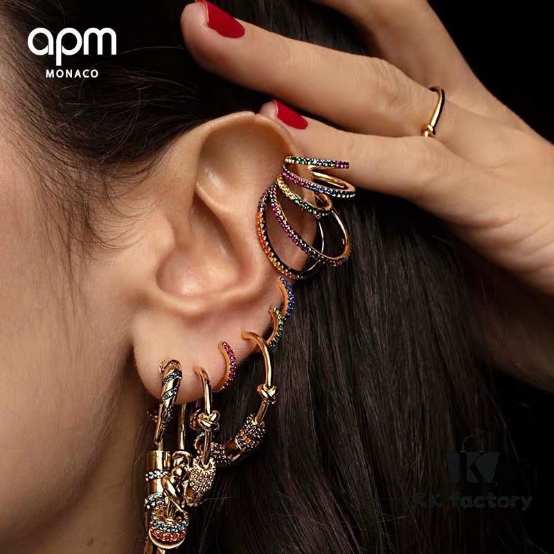692fe94199f2d84055c8c902 A Brand Monaco Single Colorful Multi-loop Rainbow Ear Cuff for Women, Fashion No-Piercing Earrings, Valentine's Day Gift