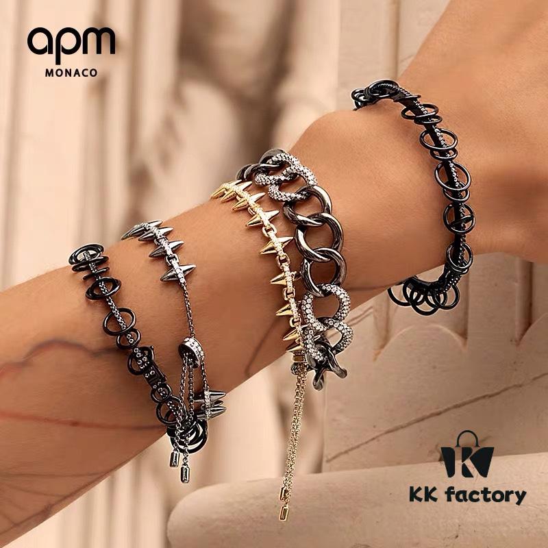New Arrival A Monaco Rock-style Stud Bracelet for Women, Minimalist Jewelry Couple's Gift for Girlfriend