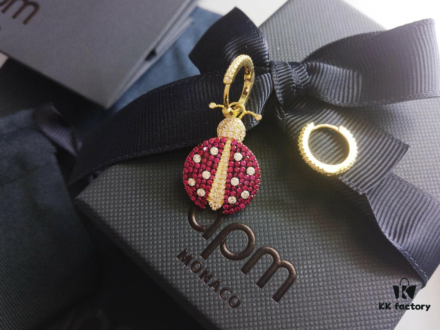 692fe98999f2d84055c8c99f A-Home Monaco Golden Asymmetric Ladybug Earrings for Women, Elegant French-style Jewelry, Stylish and Unique Drop Earrings