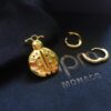 692fe98999f2d84055c8c9a0 A-Home Monaco Golden Asymmetric Ladybug Earrings for Women, Elegant French-style Jewelry, Stylish and Unique Drop Earrings