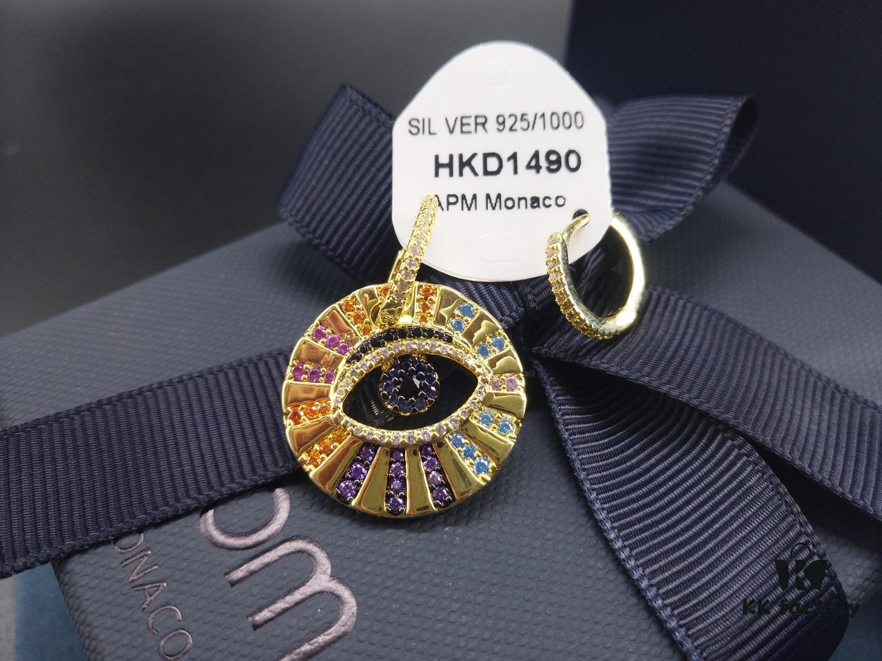 692fe98b99f2d84055c8c9a4 A Monaco Asymmetrical Colorful Gold Lucky Eye Earrings, French Minimalist Luxury Jewelry