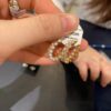 A Family Gold Pearl Wave Ring