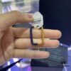 692fe99699f2d84055c8c9b6 March New Arrival 💕 A Family Monaco Teal Blue Square Geometric Necklace and Single Earring for Women, Elegant Collarbone Pendant, Gift for Girlfriend