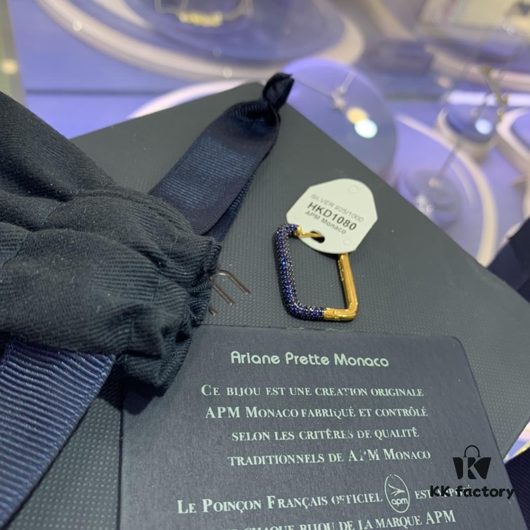 692fe99799f2d84055c8c9b9 March New Arrival 💕 A Family Monaco Teal Blue Square Geometric Necklace and Single Earring for Women, Elegant Collarbone Pendant, Gift for Girlfriend
