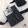692fe9ab99f2d84055c8c9d7 APM Monaco Asymmetrical Dreamcatcher Earrings for Women, Cool Black Tribal Design Hollow Feather Earrings