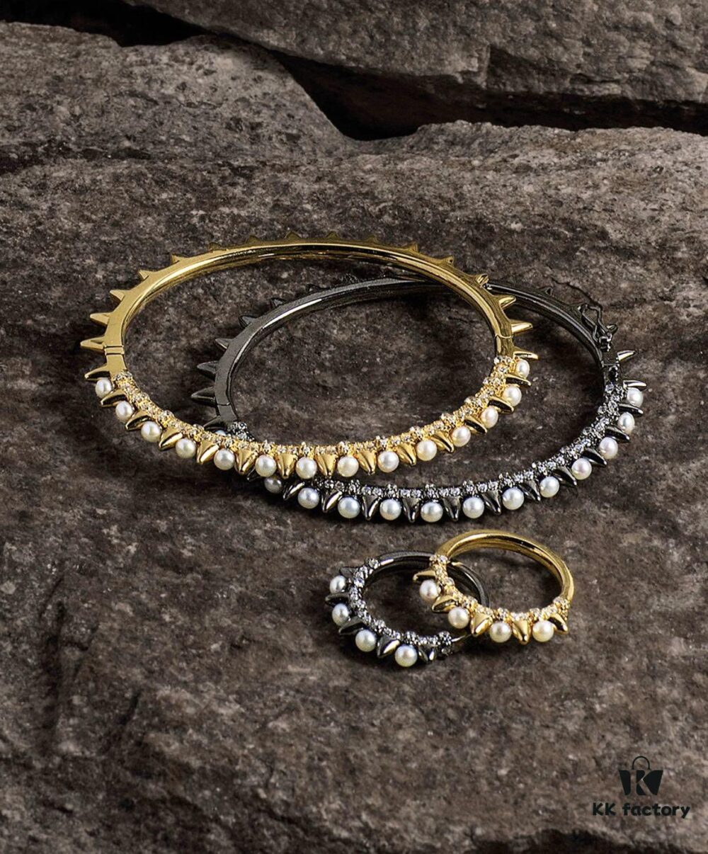 A Monaco Spiked Jewelry from GOTHIQUE Collection with Rock Style