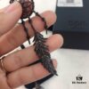 692fe9af99f2d84055c8c9dd APM Monaco Asymmetrical Dreamcatcher Earrings for Women, Cool Black Tribal Design Hollow Feather Earrings
