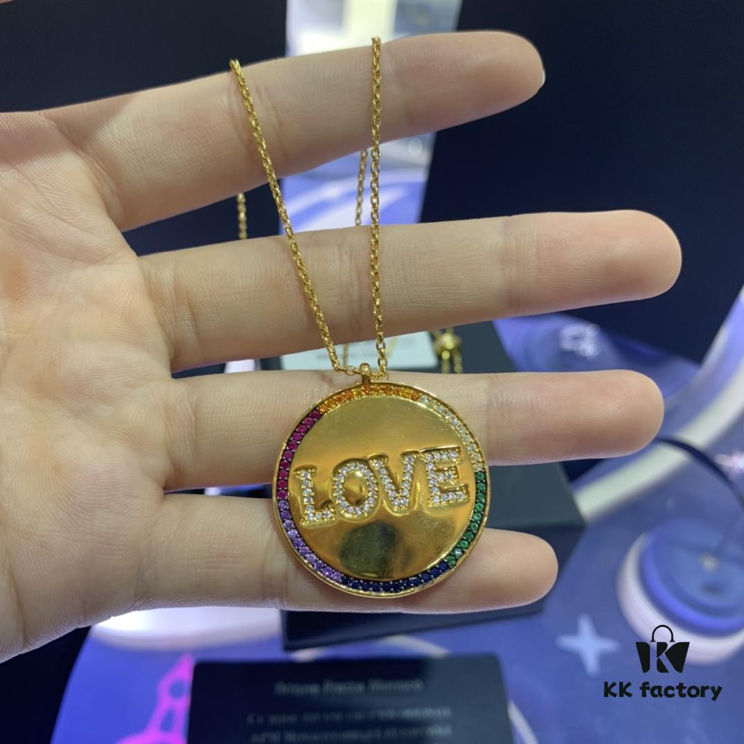 692fe9b299f2d84055c8c9e1 A Monaco Rainbow Letter Necklace for Women, Custom Couple Pendant Collar Gift for Girlfriend, European and American Style
