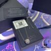 A Monaco Diamond-Paved Heart Pendant Necklace, Summer New French Style Elegant Collarbone Chain