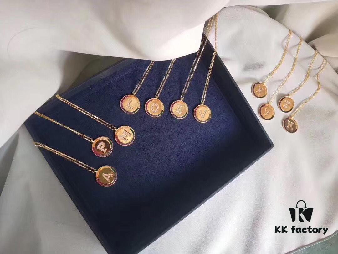 692fe9bc99f2d84055c8c9f3 APM Monaco 💕💕🌈🌈 Rainbow Necklace with Custom Letter Engraving, Fairy-Like Pendant, Essential Summer Collarbone Chain for Couples