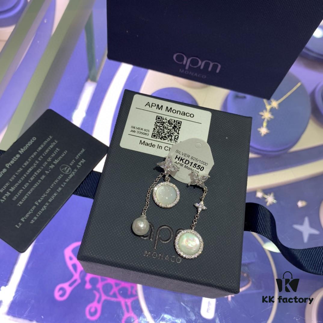 A Family Monaco White Mother-of-Pearl Drop Earrings
